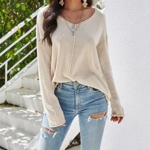 V neck slouchy sweater